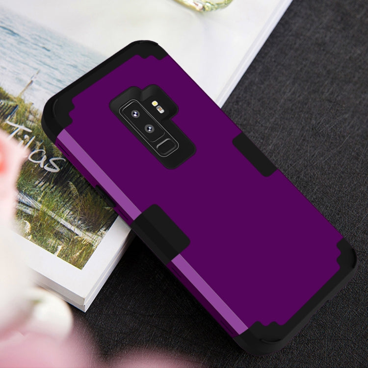 For Galaxy S9+ Separable Contrast Color PC + Silicone Combination Case