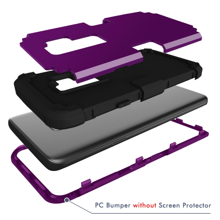 For Galaxy S9+ Separable Contrast Color PC + Silicone Combination Case