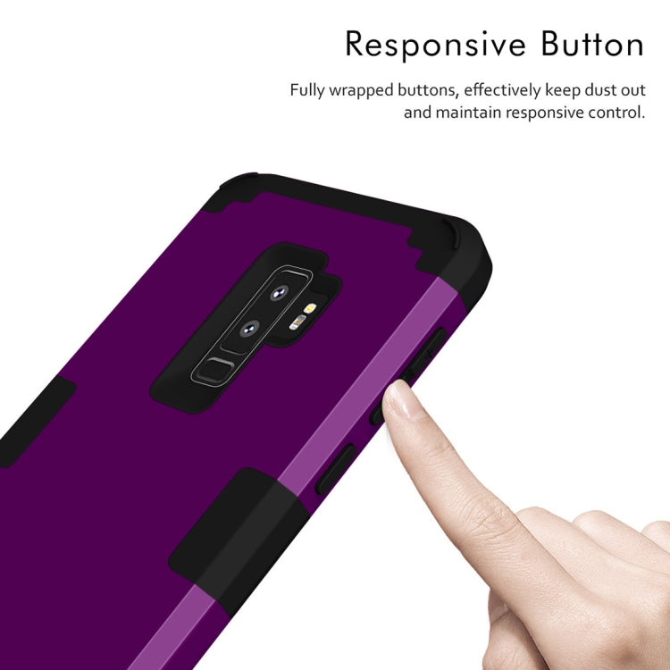 For Galaxy S9+ Separable Contrast Color PC + Silicone Combination Case