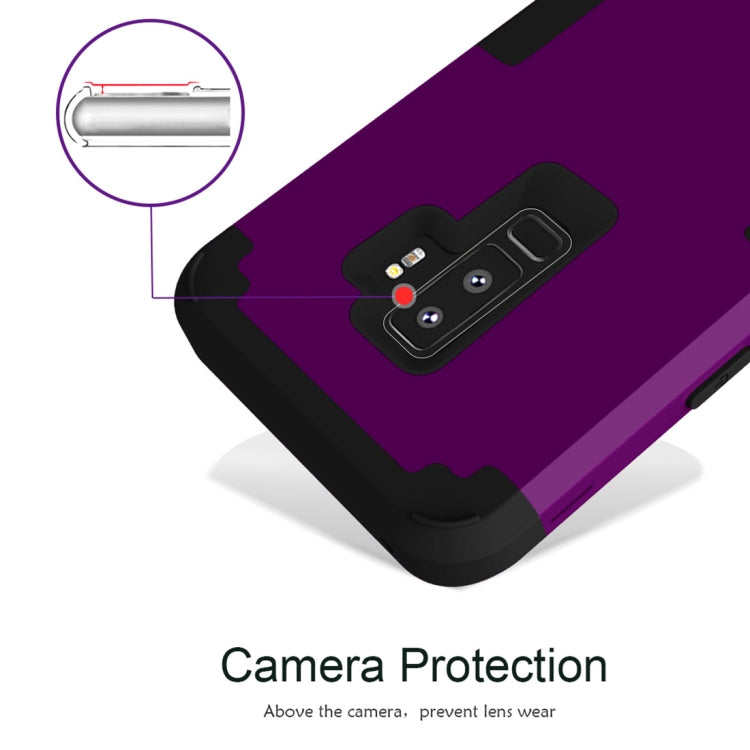 For Galaxy S9+ Separable Contrast Color PC + Silicone Combination Case