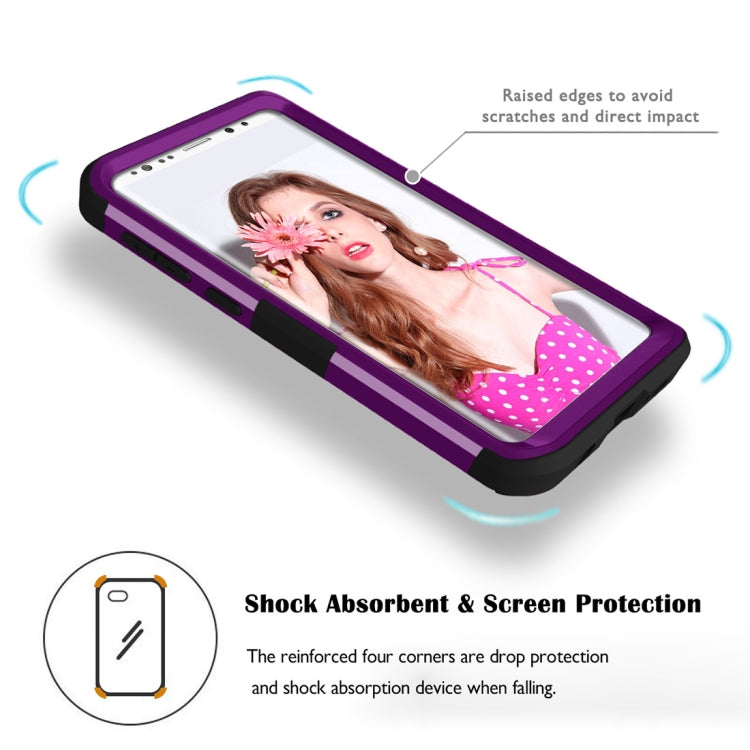 For Galaxy S9+ Separable Contrast Color PC + Silicone Combination Case