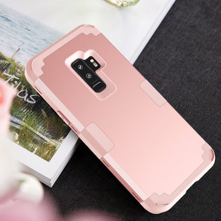 For Galaxy S9+ Separable Contrast Color PC + Silicone Combination Case