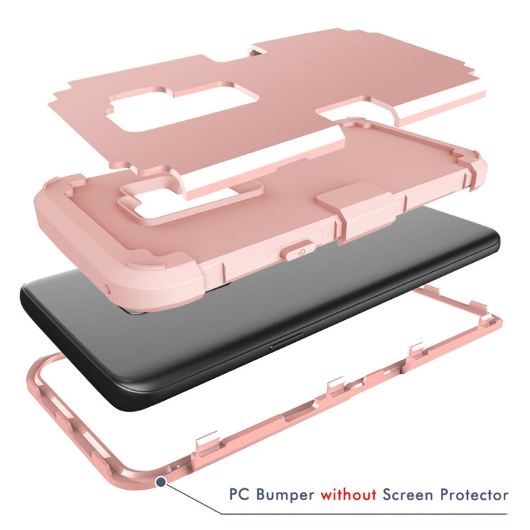 For Galaxy S9+ Separable Contrast Color PC + Silicone Combination Case