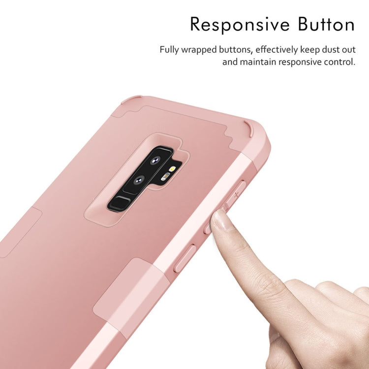 For Galaxy S9+ Separable Contrast Color PC + Silicone Combination Case