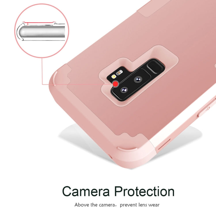 For Galaxy S9+ Separable Contrast Color PC + Silicone Combination Case