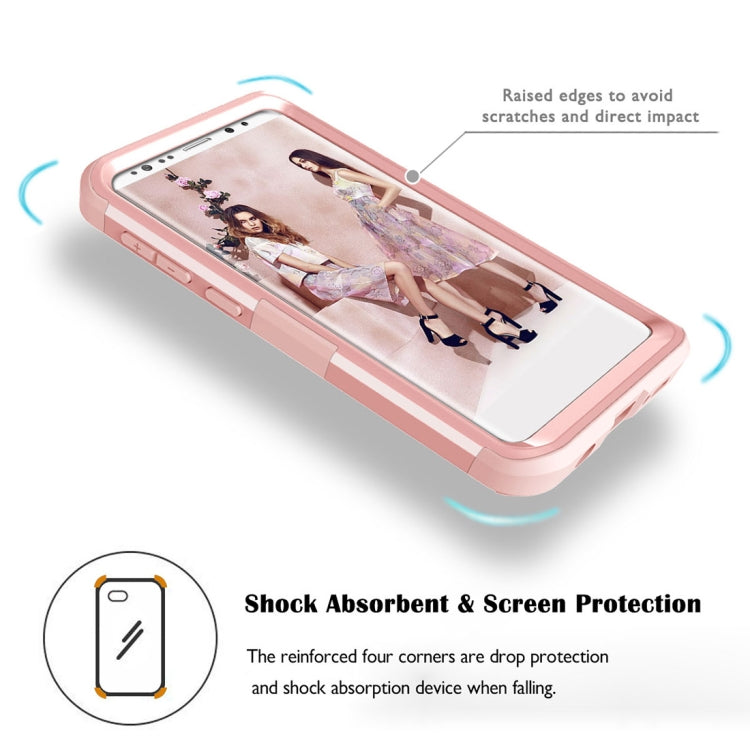 For Galaxy S9+ Separable Contrast Color PC + Silicone Combination Case