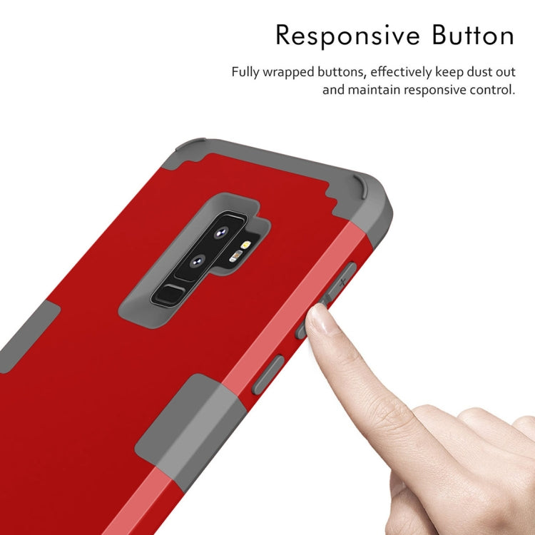 For Galaxy S9+ Separable Contrast Color PC + Silicone Combination Case