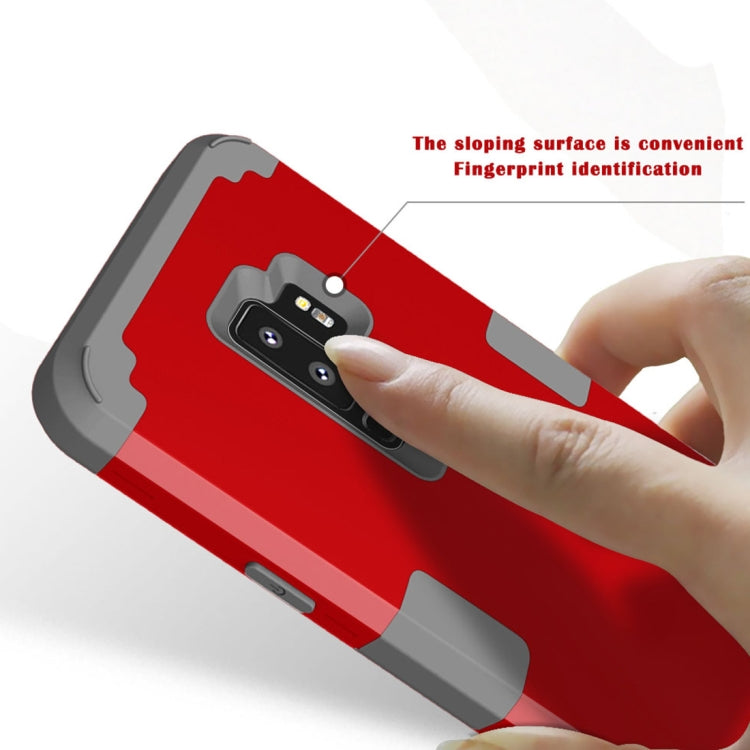 For Galaxy S9+ Separable Contrast Color PC + Silicone Combination Case