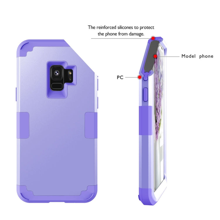 For Galaxy S9 Separable Contrast Color PC + Silicone Combination Case