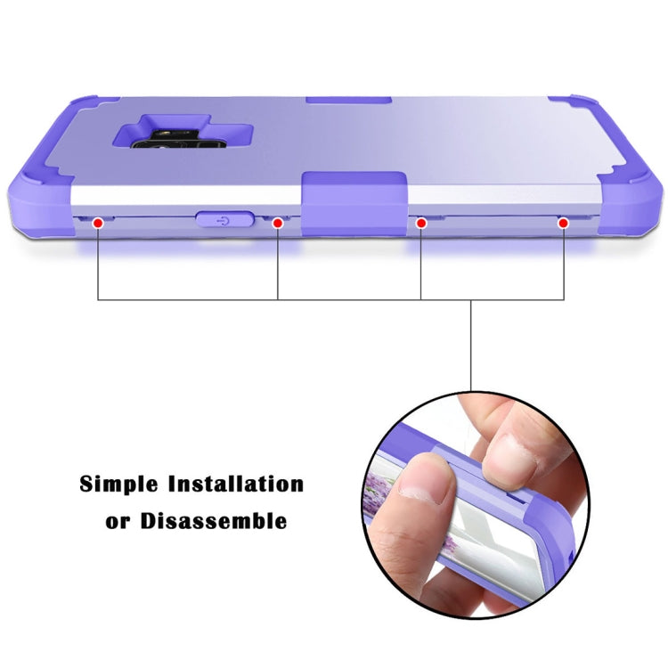For Galaxy S9 Separable Contrast Color PC + Silicone Combination Case
