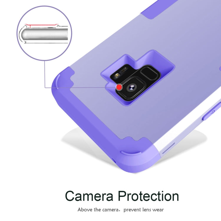 For Galaxy S9 Separable Contrast Color PC + Silicone Combination Case