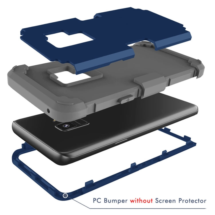 For Galaxy S9 Separable Contrast Color PC + Silicone Combination Case
