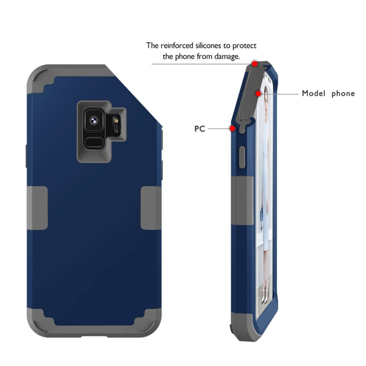 For Galaxy S9 Separable Contrast Color PC + Silicone Combination Case