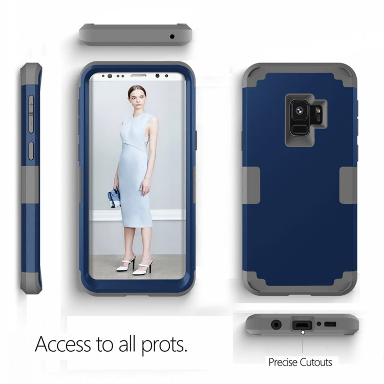 For Galaxy S9 Separable Contrast Color PC + Silicone Combination Case
