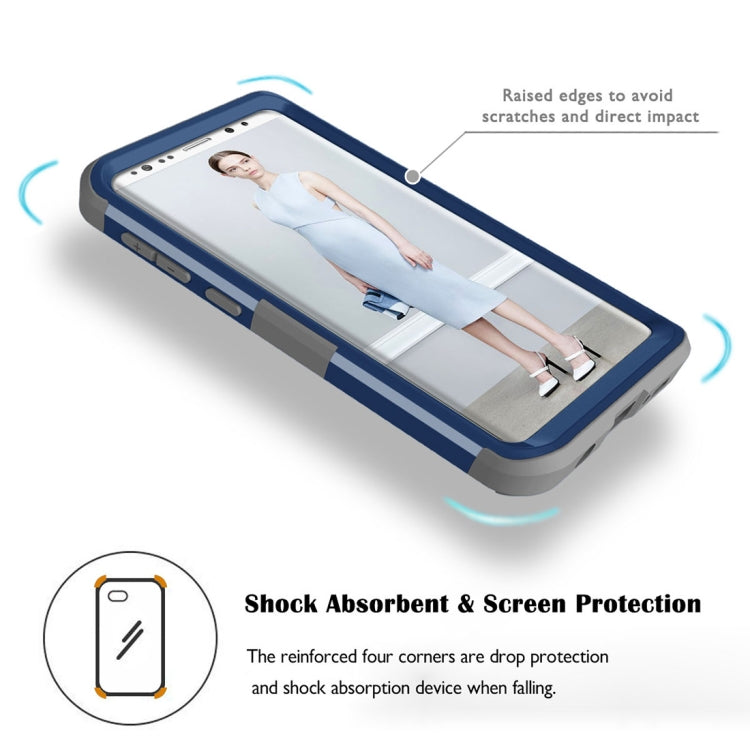 For Galaxy S9 Separable Contrast Color PC + Silicone Combination Case