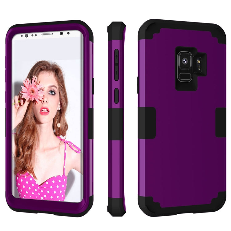 For Galaxy S9 Separable Contrast Color PC + Silicone Combination Case