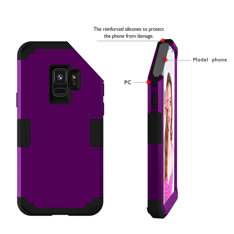 For Galaxy S9 Separable Contrast Color PC + Silicone Combination Case