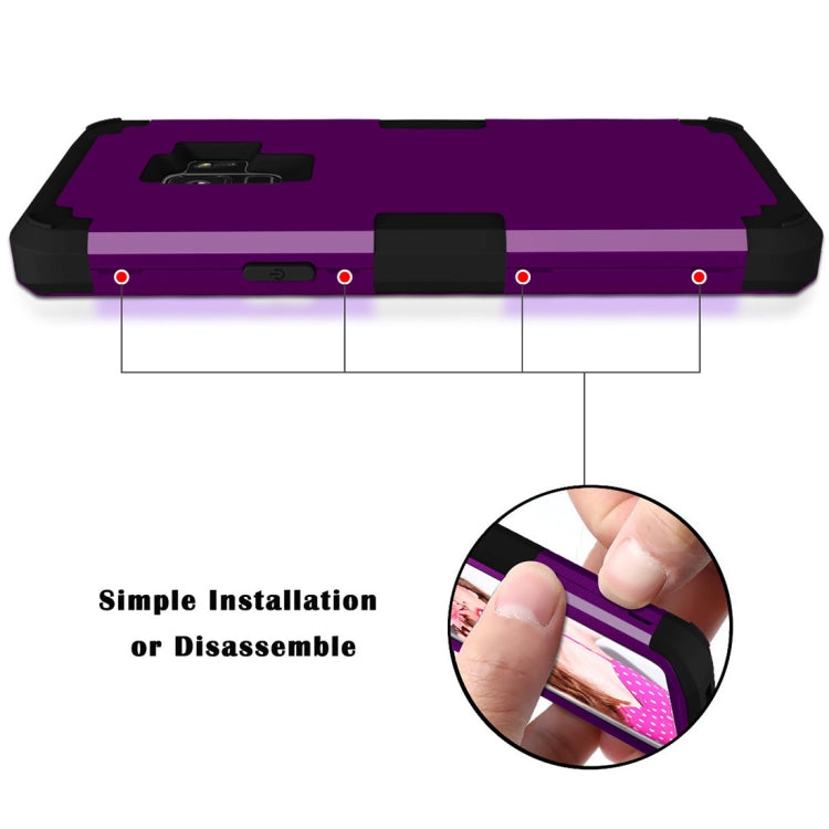 For Galaxy S9 Separable Contrast Color PC + Silicone Combination Case