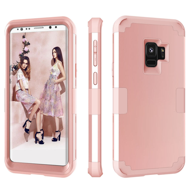 For Galaxy S9 Separable Contrast Color PC + Silicone Combination Case