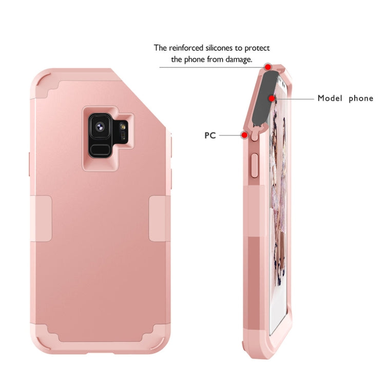 For Galaxy S9 Separable Contrast Color PC + Silicone Combination Case