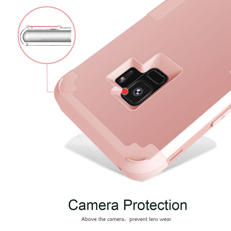 For Galaxy S9 Separable Contrast Color PC + Silicone Combination Case
