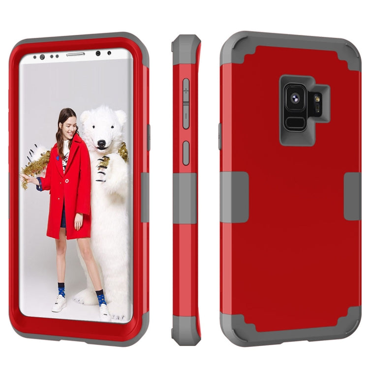 For Galaxy S9 Separable Contrast Color PC + Silicone Combination Case