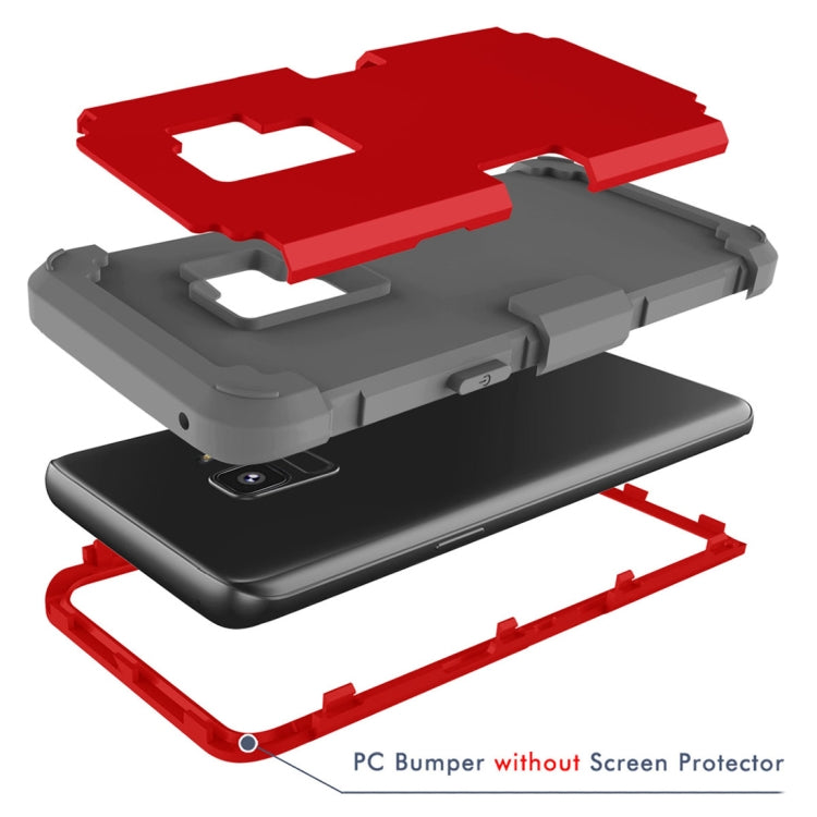 For Galaxy S9 Separable Contrast Color PC + Silicone Combination Case