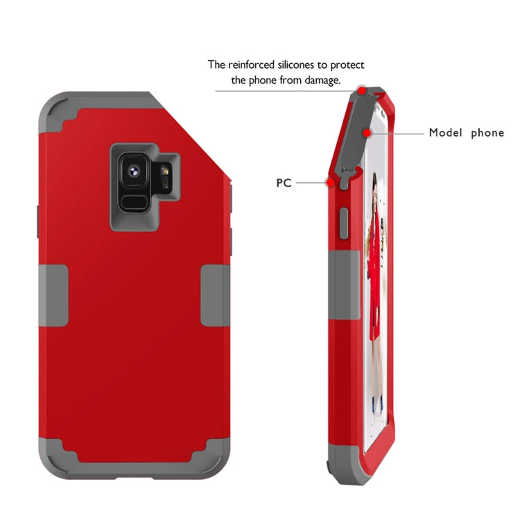 For Galaxy S9 Separable Contrast Color PC + Silicone Combination Case