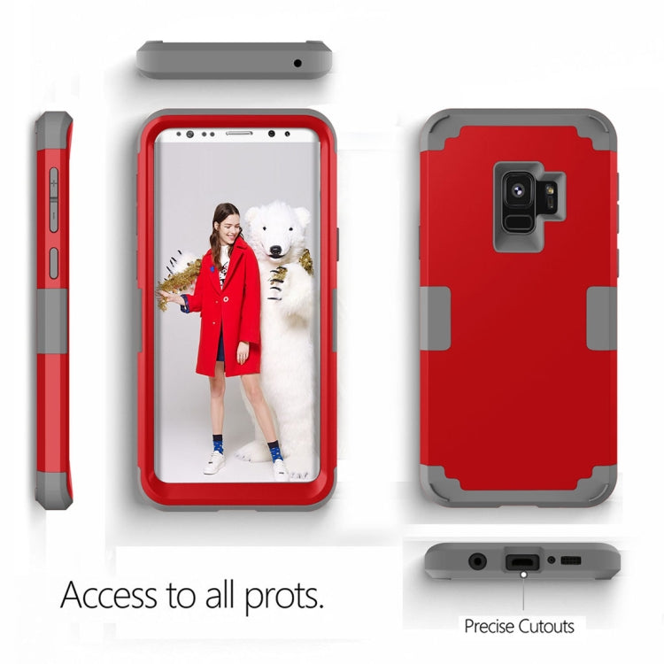 For Galaxy S9 Separable Contrast Color PC + Silicone Combination Case