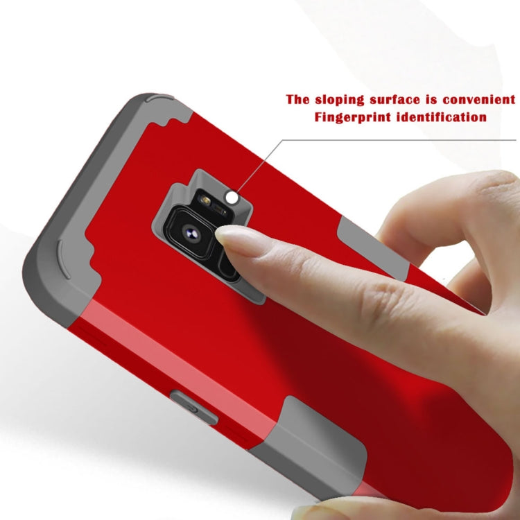 For Galaxy S9 Separable Contrast Color PC + Silicone Combination Case