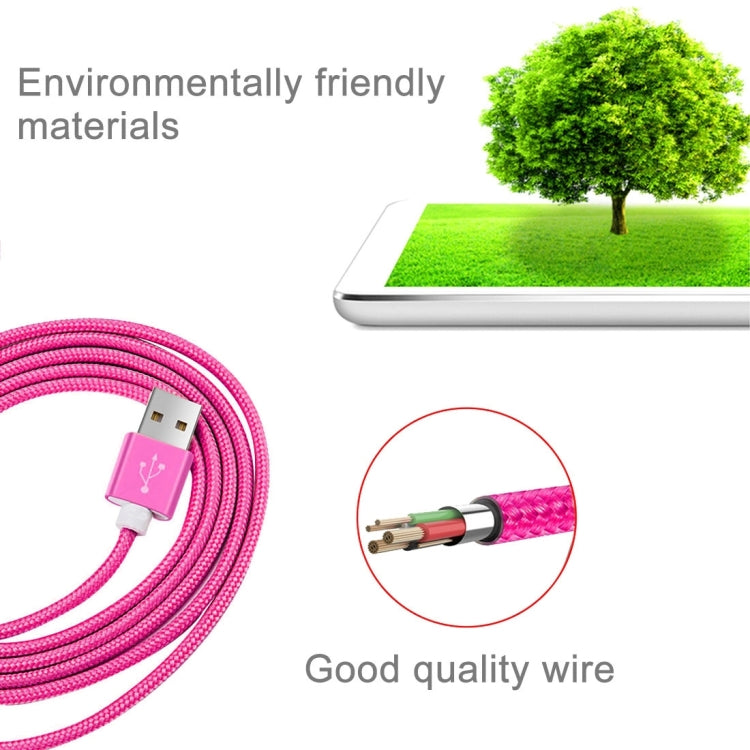 8 PCS 1m Woven Style Metal Head Micro USB to USB 2.0 Data / Charger Cable Kit with Light, For Samsung / Huawei / Xiaomi / Meizu / LG / HTC and Other Smartphones