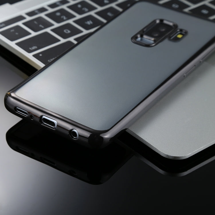 For Galaxy S9+ Electroplating Side TPU Protective Back Cover Case