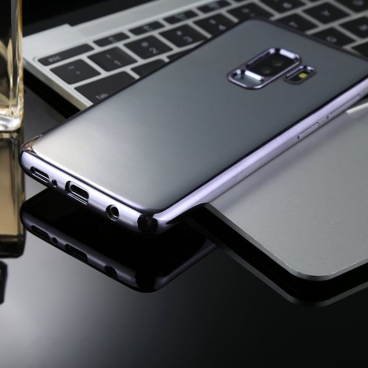 For Galaxy S9+ Electroplating Side TPU Protective Back Cover Case