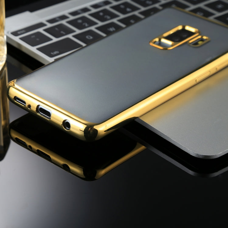 For Galaxy S9+ Electroplating Side TPU Protective Back Cover Case