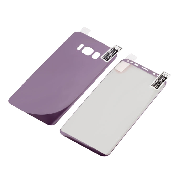 For Galaxy S8 Angibabe 0.1mm PET Curved Electroplate Front + Back Soft Full Screen Protector Film