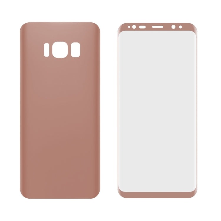 For Galaxy S8 Angibabe 0.1mm PET Curved Electroplate Front + Back Soft Full Screen Protector Film