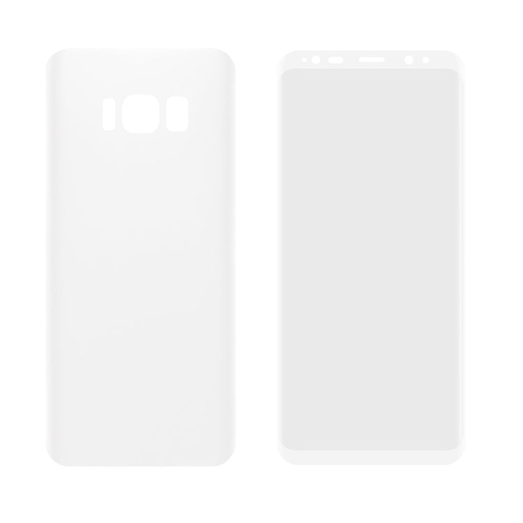 For Galaxy S8 Angibabe 0.1mm PET Curved Electroplate Front + Back Soft Full Screen Protector Film