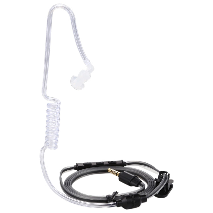 Perfume Anti-radiation 3.5mm Stereo Earphone Wired Single Earbud In-Ear Vacuum Spiral Conduit Monaural Earpiece With Mic, For iPad, iPhone, Galaxy, Huawei, Xiaomi, LG, HTC and Other Smart Phones