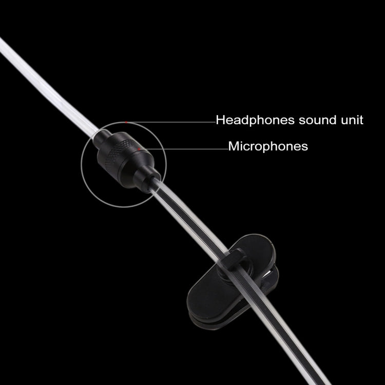 Perfume Anti-radiation 3.5mm Stereo Earphone Wired Single Earbud In-Ear Vacuum Spiral Conduit Monaural Earpiece With Mic, For iPad, iPhone, Galaxy, Huawei, Xiaomi, LG, HTC and Other Smart Phones