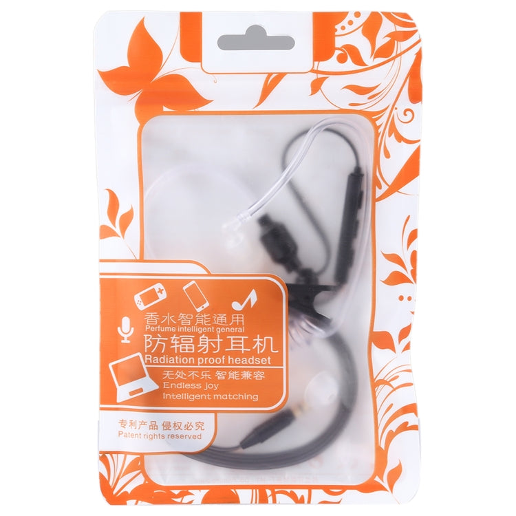 Perfume Anti-radiation 3.5mm Stereo Earphone Wired Single Earbud In-Ear Vacuum Spiral Conduit Monaural Earpiece With Mic, For iPad, iPhone, Galaxy, Huawei, Xiaomi, LG, HTC and Other Smart Phones