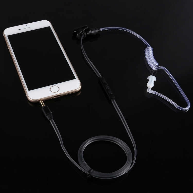 Perfume Anti-radiation 3.5mm Stereo Earphone Wired Single Earbud In-Ear Vacuum Spiral Conduit Monaural Earpiece With Mic, For iPad, iPhone, Galaxy, Huawei, Xiaomi, LG, HTC and Other Smart Phones