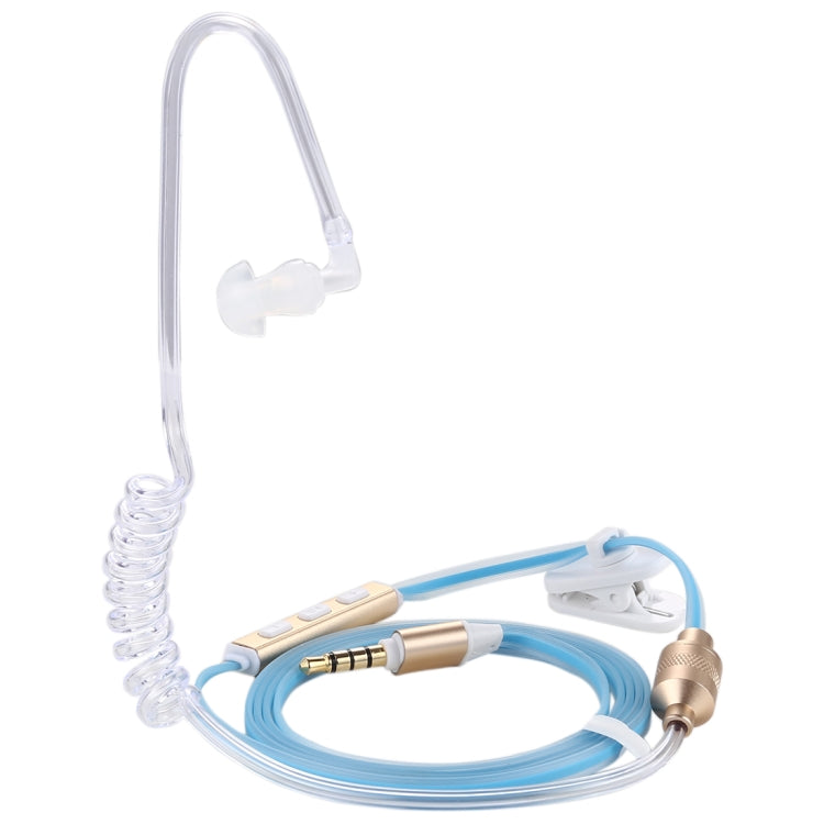 Perfume Anti-radiation 3.5mm Stereo Earphone Wired Single Earbud In-Ear Vacuum Spiral Conduit Monaural Earpiece With Mic, For iPad, iPhone, Galaxy, Huawei, Xiaomi, LG, HTC and Other Smart Phones