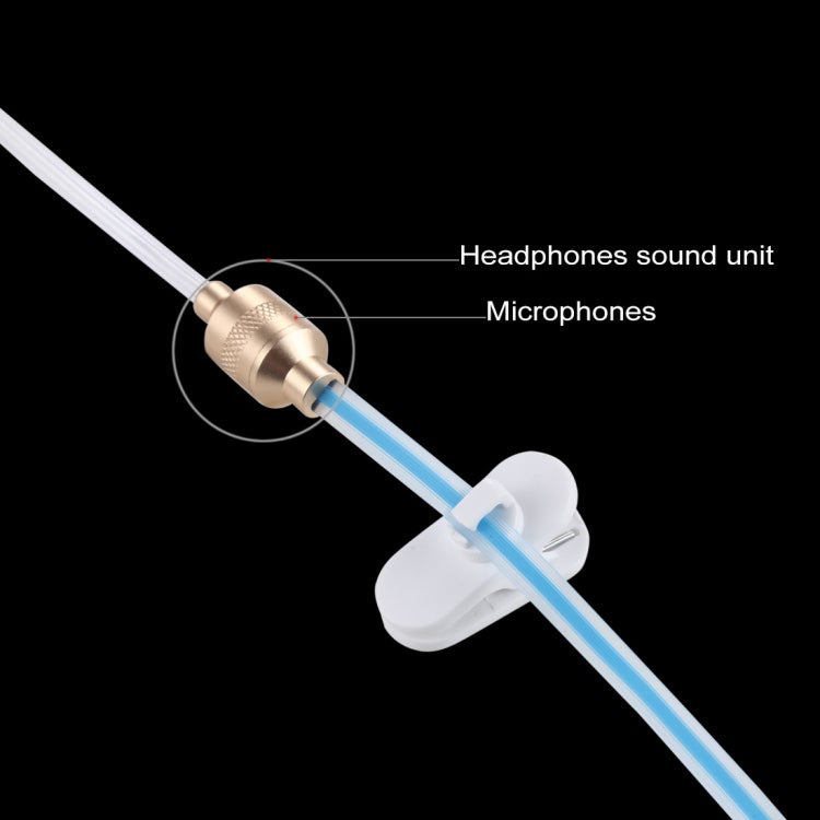 Perfume Anti-radiation 3.5mm Stereo Earphone Wired Single Earbud In-Ear Vacuum Spiral Conduit Monaural Earpiece With Mic, For iPad, iPhone, Galaxy, Huawei, Xiaomi, LG, HTC and Other Smart Phones