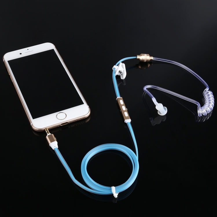 Perfume Anti-radiation 3.5mm Stereo Earphone Wired Single Earbud In-Ear Vacuum Spiral Conduit Monaural Earpiece With Mic, For iPad, iPhone, Galaxy, Huawei, Xiaomi, LG, HTC and Other Smart Phones