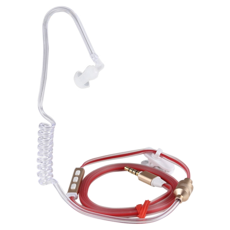 Perfume Anti-radiation 3.5mm Stereo Earphone Wired Single Earbud In-Ear Vacuum Spiral Conduit Monaural Earpiece With Mic, For iPad, iPhone, Galaxy, Huawei, Xiaomi, LG, HTC and Other Smart Phones
