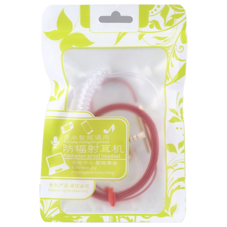 Perfume Anti-radiation 3.5mm Stereo Earphone Wired Single Earbud In-Ear Vacuum Spiral Conduit Monaural Earpiece With Mic, For iPad, iPhone, Galaxy, Huawei, Xiaomi, LG, HTC and Other Smart Phones