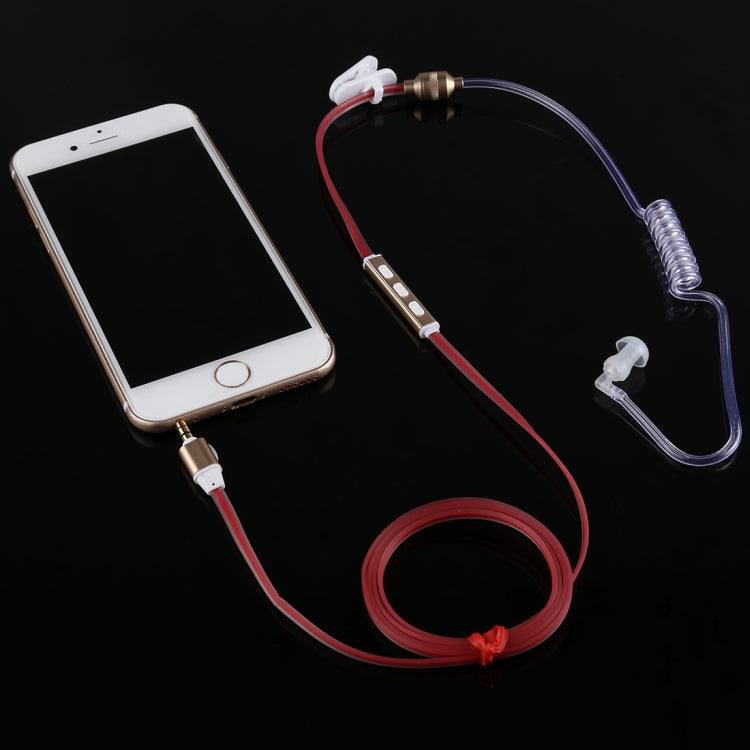 Perfume Anti-radiation 3.5mm Stereo Earphone Wired Single Earbud In-Ear Vacuum Spiral Conduit Monaural Earpiece With Mic, For iPad, iPhone, Galaxy, Huawei, Xiaomi, LG, HTC and Other Smart Phones