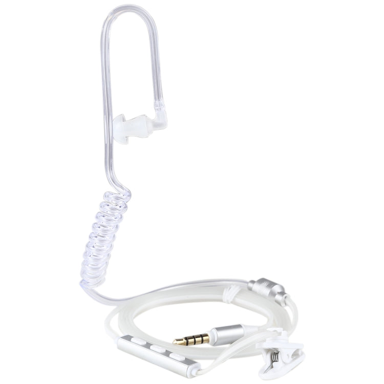 Perfume Anti-radiation 3.5mm Stereo Earphone Wired Single Earbud In-Ear Vacuum Spiral Conduit Monaural Earpiece With Mic, For iPad, iPhone, Galaxy, Huawei, Xiaomi, LG, HTC and Other Smart Phones