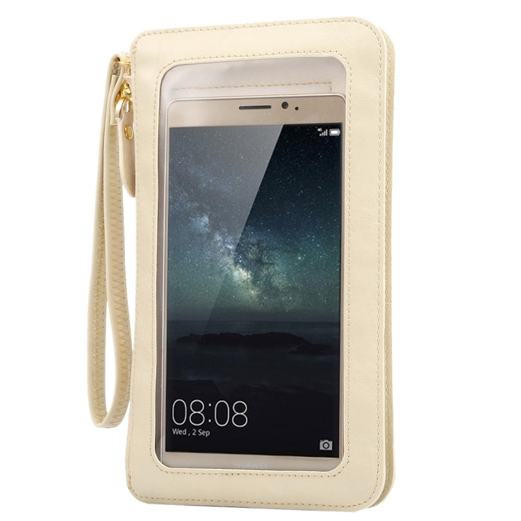 Universal Crazy Horse Texture Touch Screen Wallet Style PU Leather Shoulder Bag for Galaxy Note 8 & Mega 6.3, Huawei Mate 8 / Mate 7, etc. 6.3 inch Below