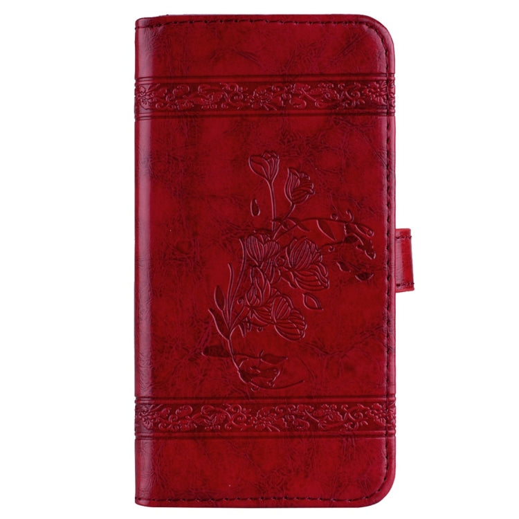 For Galaxy A8+ (2018) Vintage Oil Wax Texture Embossed Horizontal Flip Leather Case with Holder & Card Slots & Wallet & Photo Frame & Lanyard
